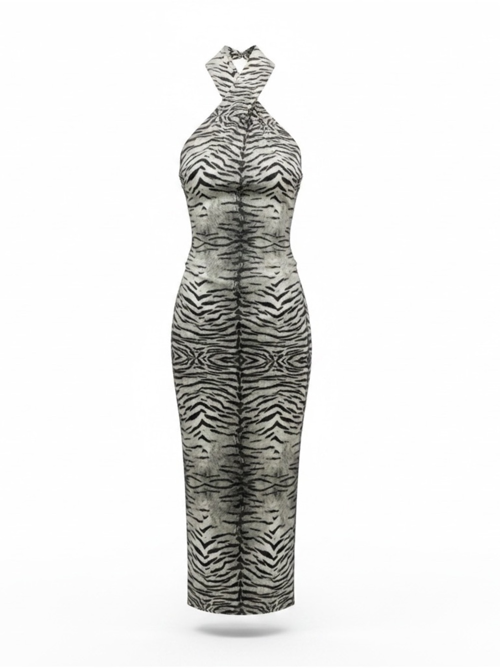 Zara NWT Zebra Print Ruched Tulle Maxi Dress Size M Mesh Animal Print